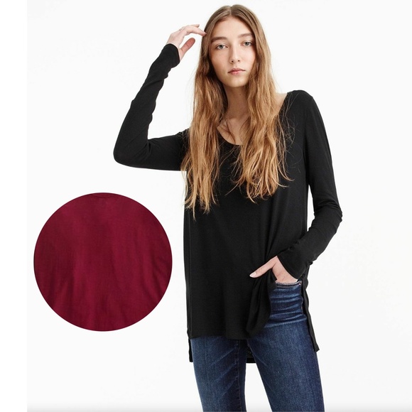 NWOT J.Crew Long-Sleeve t-shirt Top - Picture 1 of 3